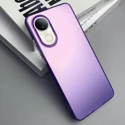 Vibrant Matte Laser Shockproof Armor Mobile Phone Case for Vivo V50 5G (Purple)