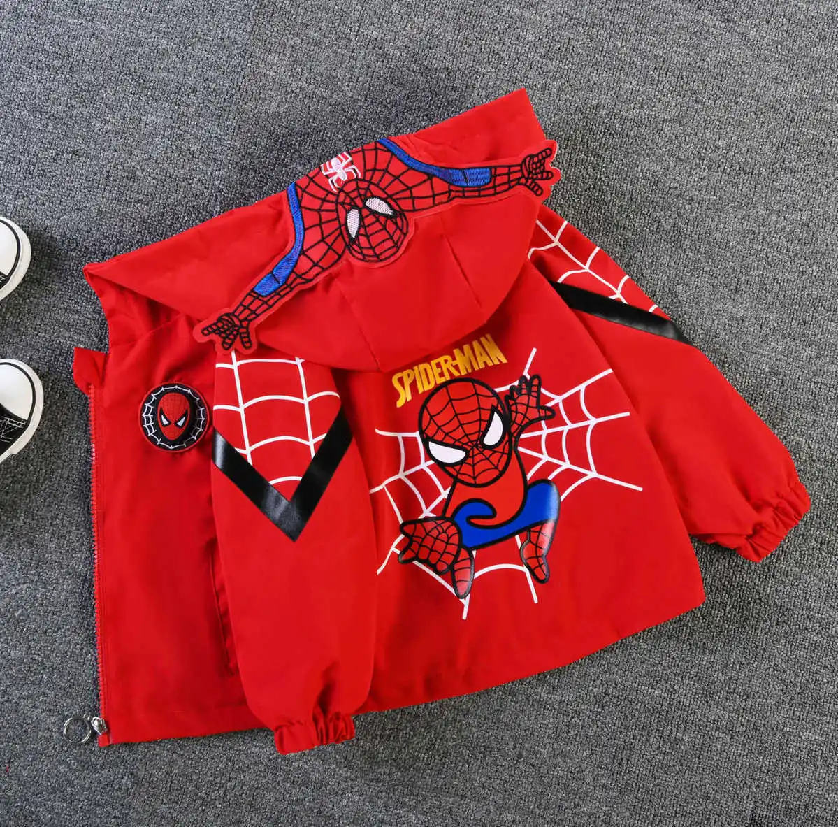 Kids Jackets Spring Autumn Spider Thin style Children costume boys Coats Jacket girls Hooded Coat Kids Outwear boy Clothing