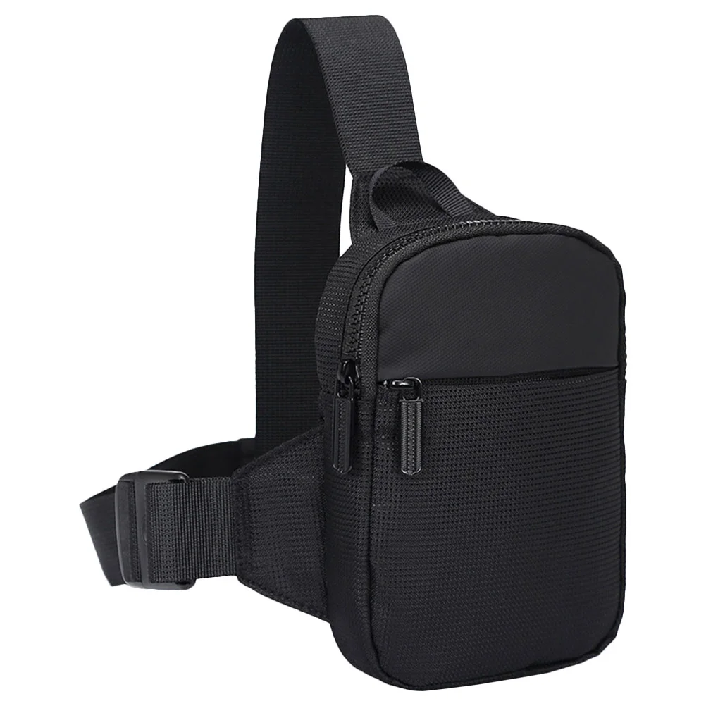 

Fashion Niche Chest Bag Personalized Small Shoulder Casual Japanese Men's Lightweight Simple Black Lounge Utility Polyester