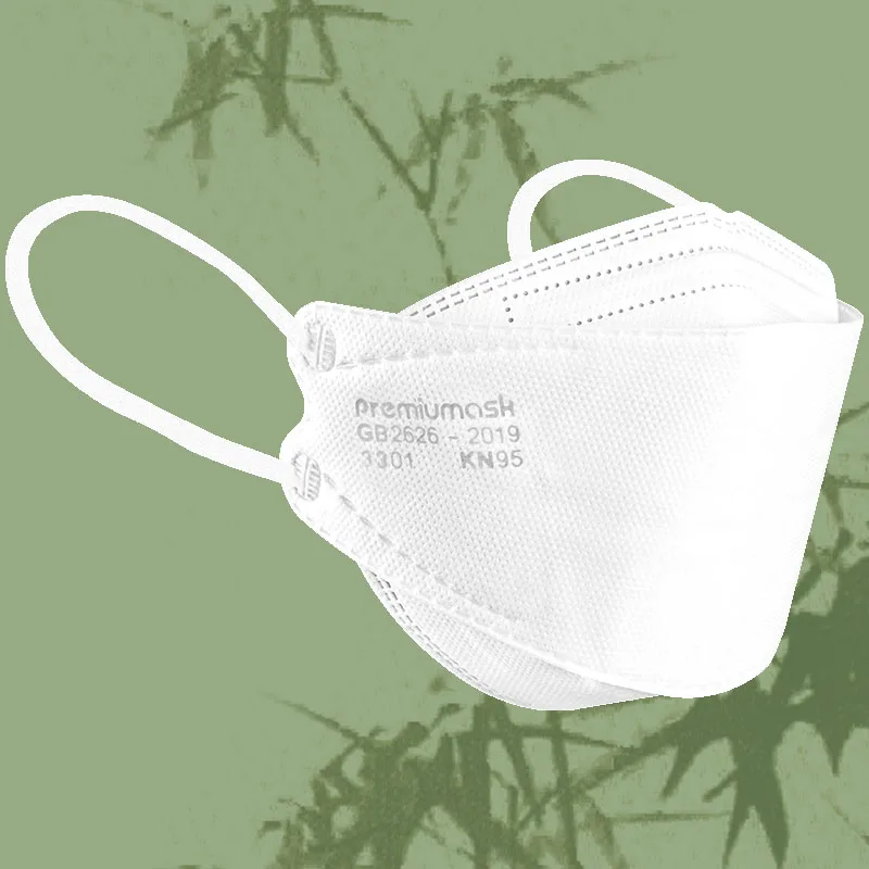 100pcs Labor protection non-woven mask three-Dhigh breathable protective mask white adults children windproof dust-free odorless