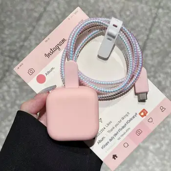 Custodia protettiva satinata Design Custodia protettiva per caricatore da muro in TPU per iPhone 17 17pro Copertura per cavo di ricarica rapida per telefono cellulare 40W