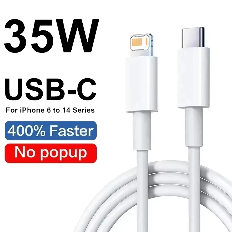 รูปสินค้า สายชาร์จ USB-C 35W ชาร์จเร็วสำหรับ iPhone 11/12/13/14/14 Pro Max/X/XR/XS Max/6S/7/8/14 Plus/SE
