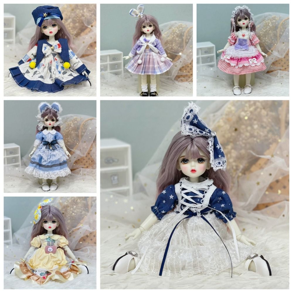 Lorita 1/6 BJD Doll Clothes Fashion Pretty with Headwear Toy Accessories Cute Maid Outfit GirlsF