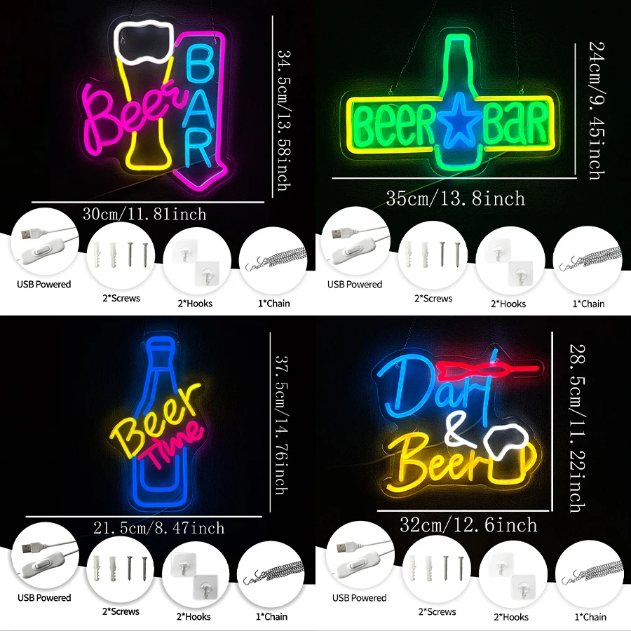 Personalized Bar LED Neon Sign Personalised Bar Neon Light
