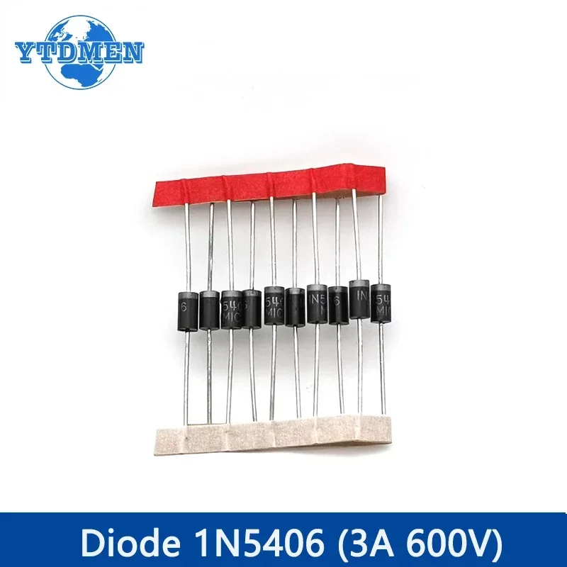 50/100pcs Rectifier Diode 1N5406 1N5408 DO-27 3A 600V 1000V