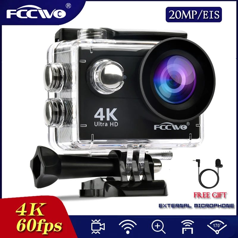 Оригинальная Экшн-камера FCCWO H9R Ultra HD 4K 60fps EIS WiFi 2 0 дюйма 170D Подводная