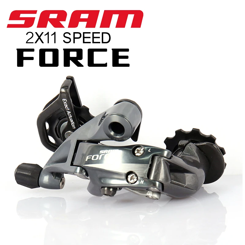 

SRAM FORCE 22 2X11 Speed Road Bicycle Groupset Rear Derailleur Medium Middle Cage Aluminum Exact Actuation™ Silver Bike Kit Part