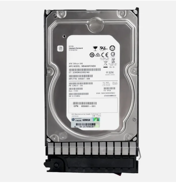 MB4000FCWDK HPE 4TB 7.2K 6G SAS DP 하드 드라이브