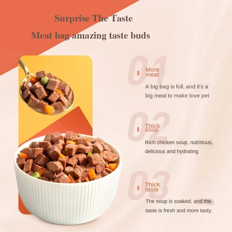 Canned meat grain beef bag whole box teddy puppy mixed rice wet food dog food pet dog snacks