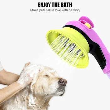 Pet Combing Massage Shower Head Bath Brush Dogs Cats Shower Shower Comb Pet Washing Supply Accessories Sprinkler Animal Dog Wash 3