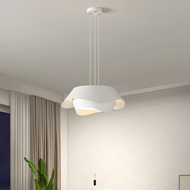 Modern Designer Art LED Pendant Light White Acrylic For Parlor Kitchen Bedroom Wire Adjustable Changeable Dimming Dropshipping