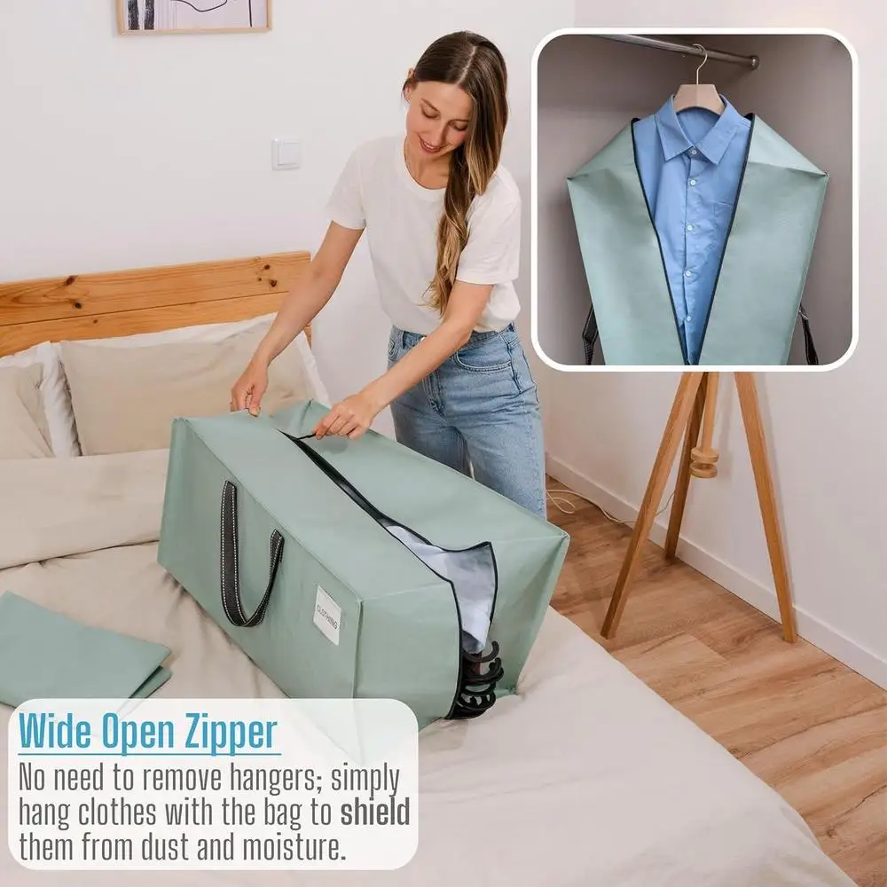 Heavy Duty Extra Large Moving Bags 10 Pack with Backpack Straps Foldable Storage Totes Ideal Camping and Organizing 4