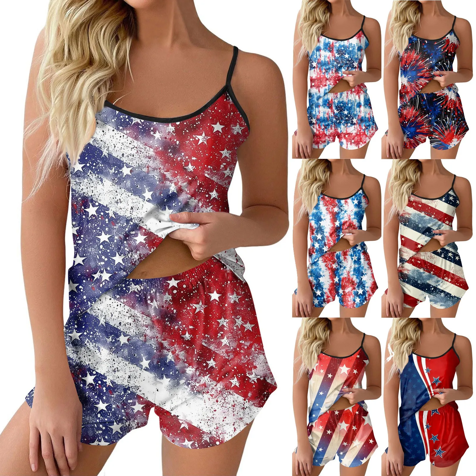 

Женская свободная одежда, топ без рукавов, шорты, подходящая Пижама, приятная на ощупь ткань, одежда для женщин