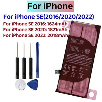 For Zero-cycle High-quality Battery For iPhone SE 2016 SE 2020 SE 2022 Mobile Phone With Free Tools Sticker