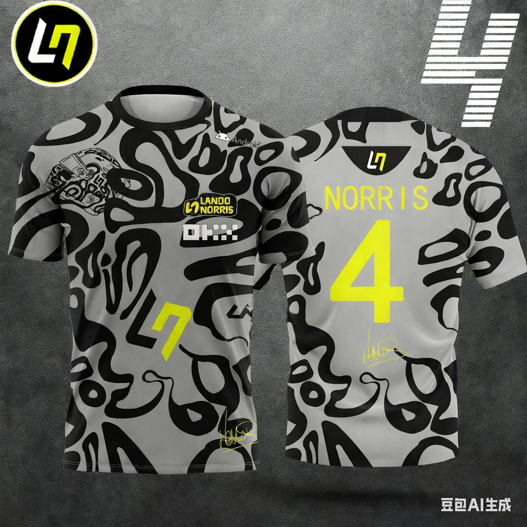 2025 New Lando Norris Fun T-Shirt Men's Women's Summer Casual Breathable Short Sleeve Track Enthusiast T-Shirt