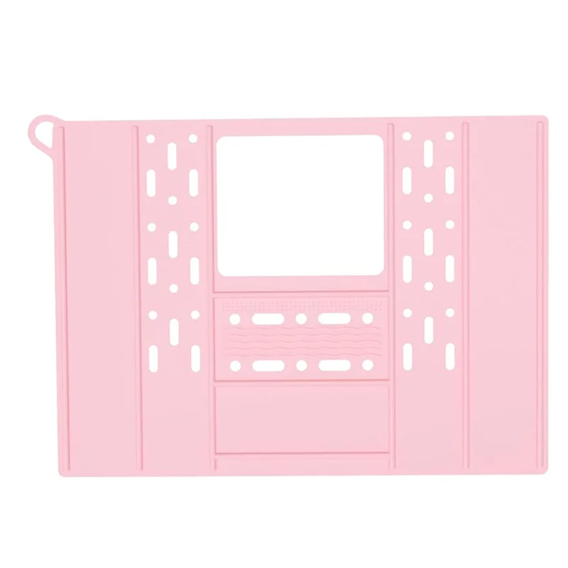Bathroom Sink Cover For Counter Space Silicone Bathroom Sink Makeup Organizer Mat Resistant Makeup Organizer Pad Pink Durable