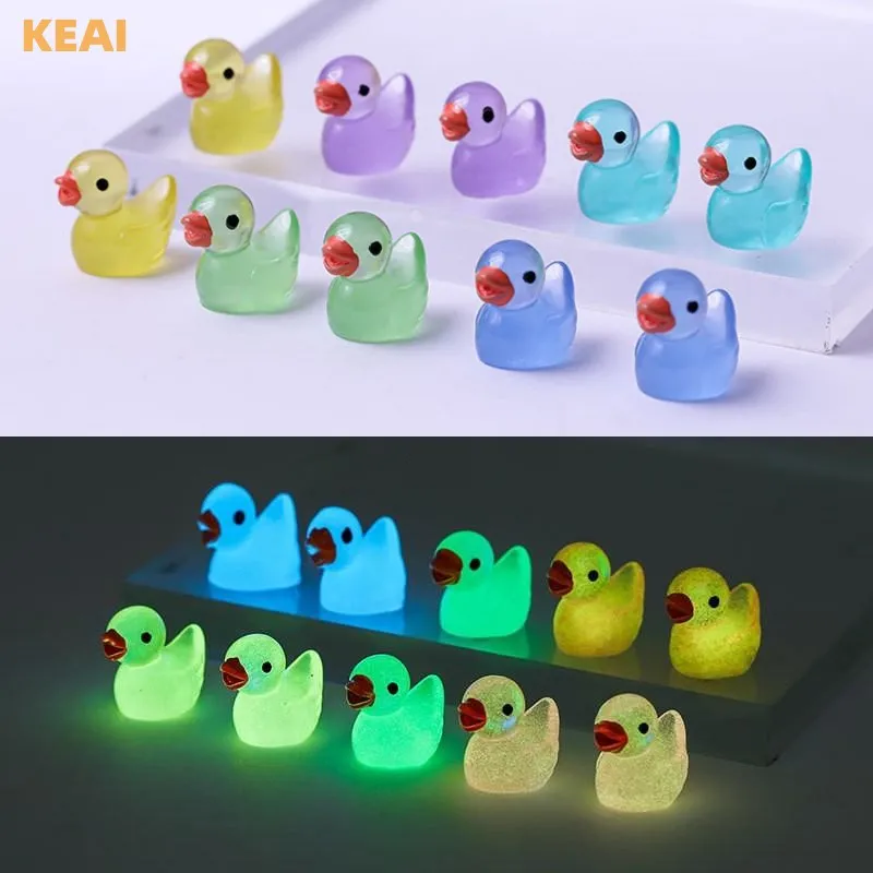 50 100 p s mini patos luminosos brilham no escuro ornamento miniatura