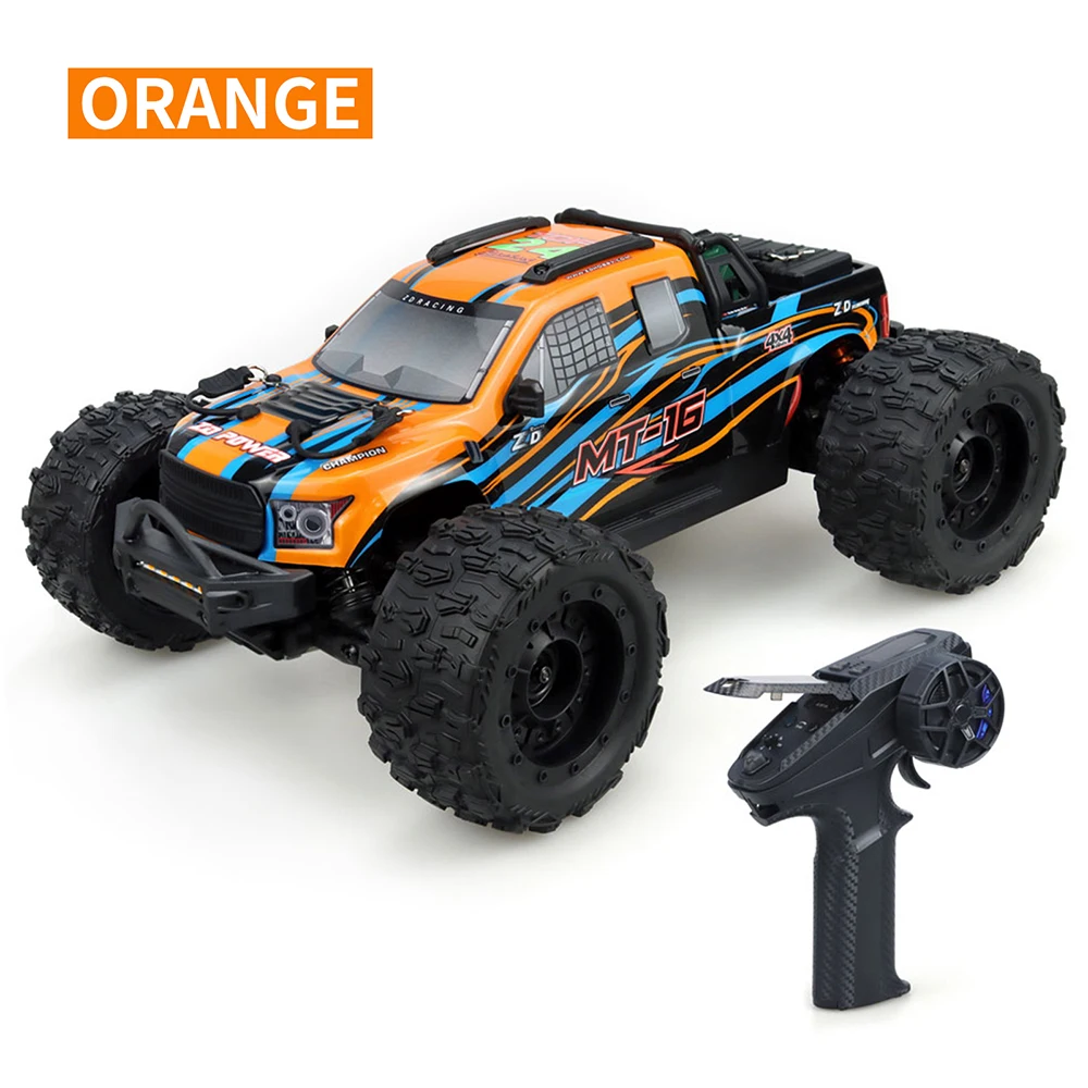 ZD Racing MT-16 RC Car 1:16 4WD 2.4GHZ 4CH Remote Control Off-Road Car 2845 Brushless 3600KV Motor 80Km/h for Kids Adults