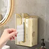 Leeseph Hanging Tissue Box Cover, Wall mount Rectangular Clear Acrylic Mask Case Holder Tissue Dispenser Box Cover for Home Use 3