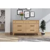 Mid-Century Solid Wood Dresser, 3/6 Drawers Storage Dresser for Living Room Bedroom 2