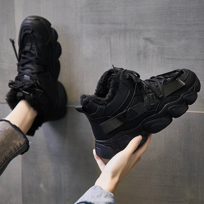 Women Sneakers Winter 2022 New Arrivals Comfortable Plus Velvet Keep Warm Platform Sneaker Female Casual Sports Skateboard Shoes