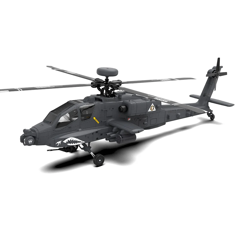 YXZNRC F11-S AH-64 Apache GPS Altitude Hold Optical Flow Positioning 5.8G FPV Camera Dual Brushless Motor Flybarless Helicopter 3