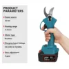 Brushless 4 Gear Cordless Pruner Shear Fruit Tree Bonsai Pruning Electric Tree Branches Cutter Compatible Makita 18V Battery 2