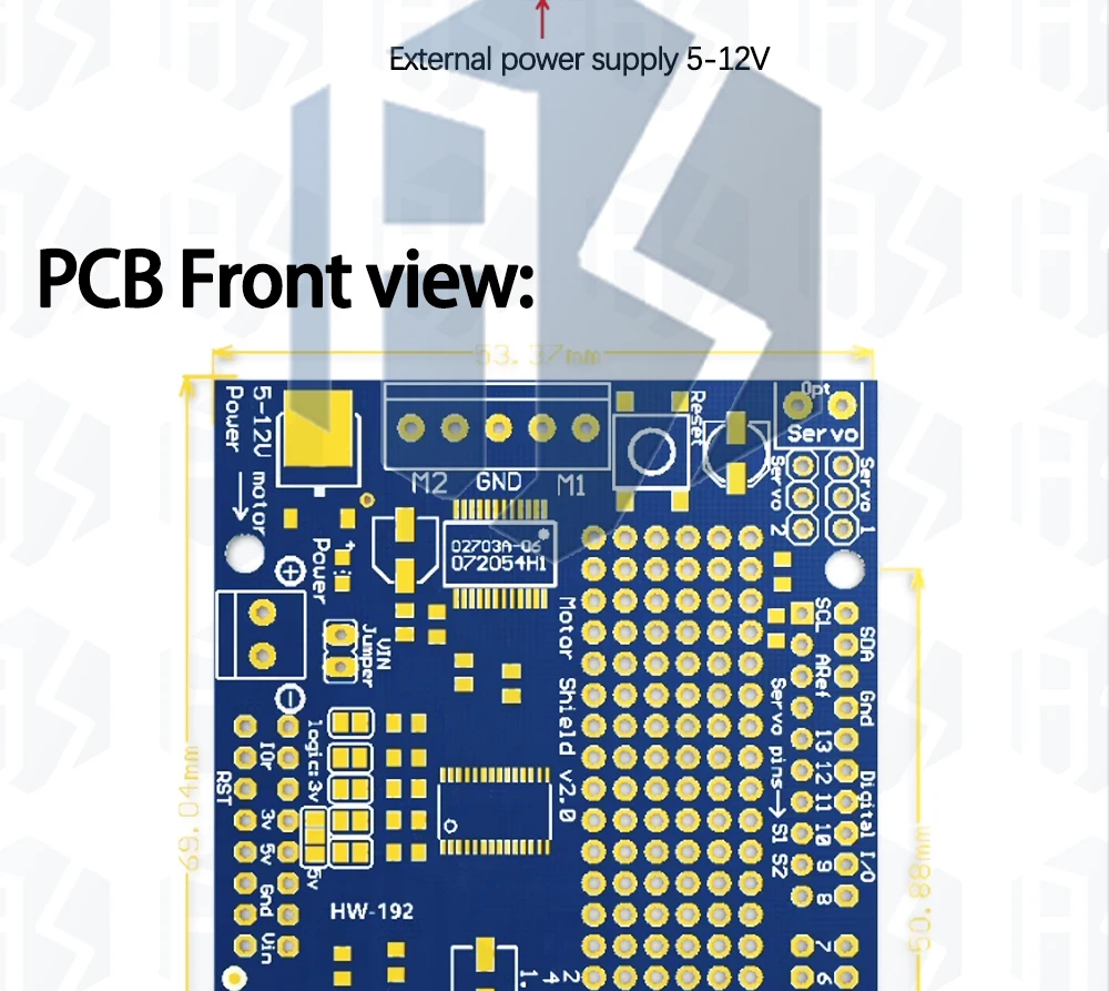 EGBO Motor-/Schrittmotor-/Servo-/Roboter-Shield für Arduino I2C V2 Kit mit PWM-Treiber TOP – Detail 7