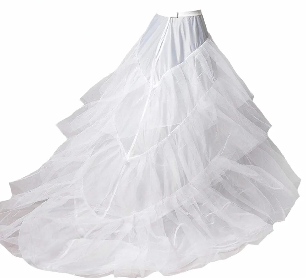 Petticoat Underskirt Crinoline 3 Hoops For Tail Wedding Party Dresses For Saiote De Noiva