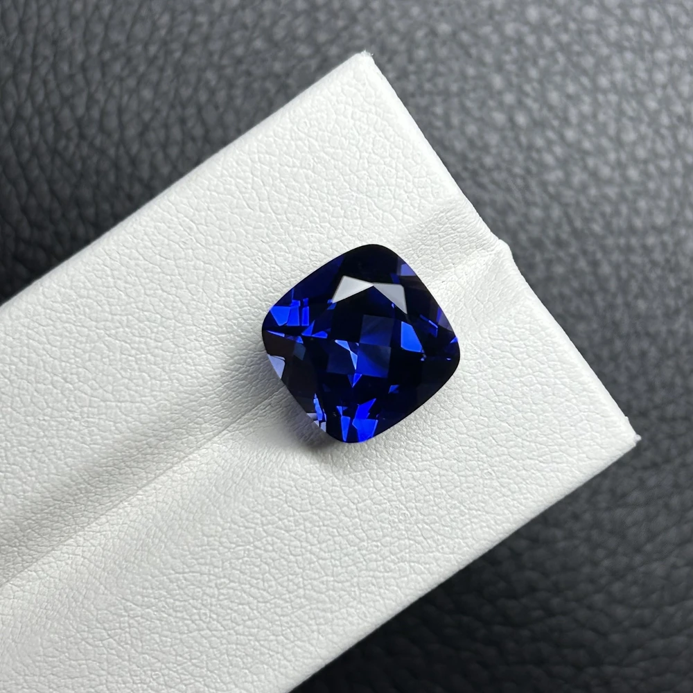 Meisidian 9X9mm 4Carat Cushion Corundum Royal Blue Sapphire