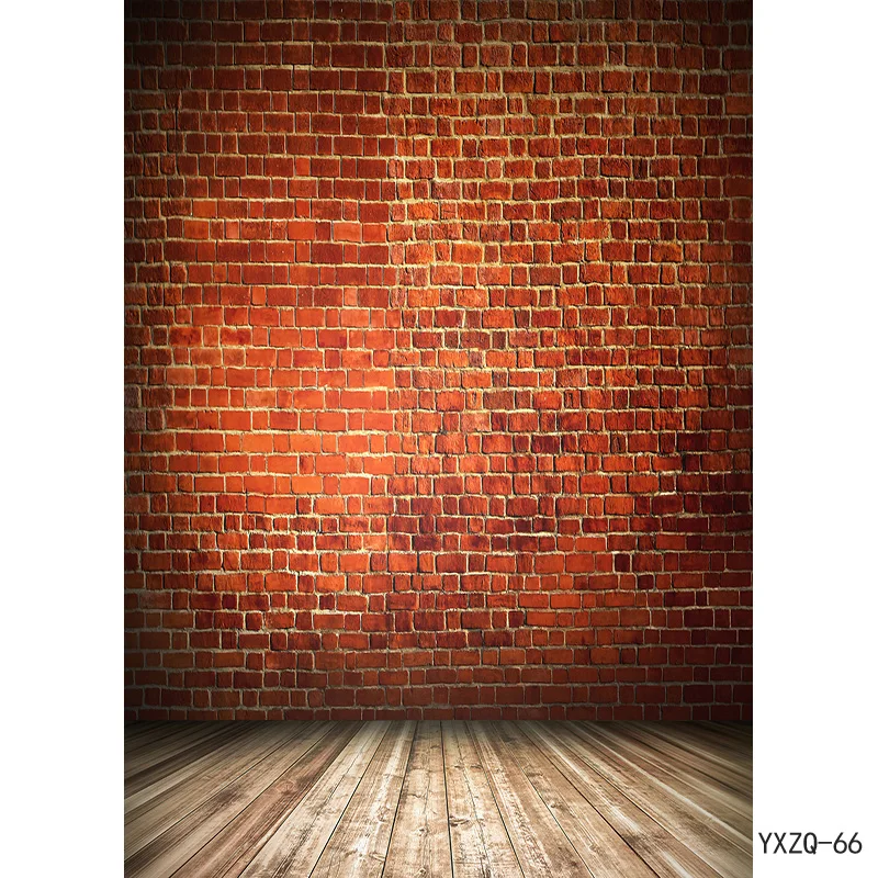 SHENGYONGBAO - Fondo para fotografía con pared de ladrillos y suelo de madera, diseño artístico, para estudio fotográfico, YXZQ-02