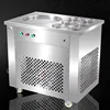 Full Stainless Steel Fried Ice Cream Roll Machine Ice Pan Fry Flat Cream Maker Yoghourt Fried Ice Cream Machine 1pc 2