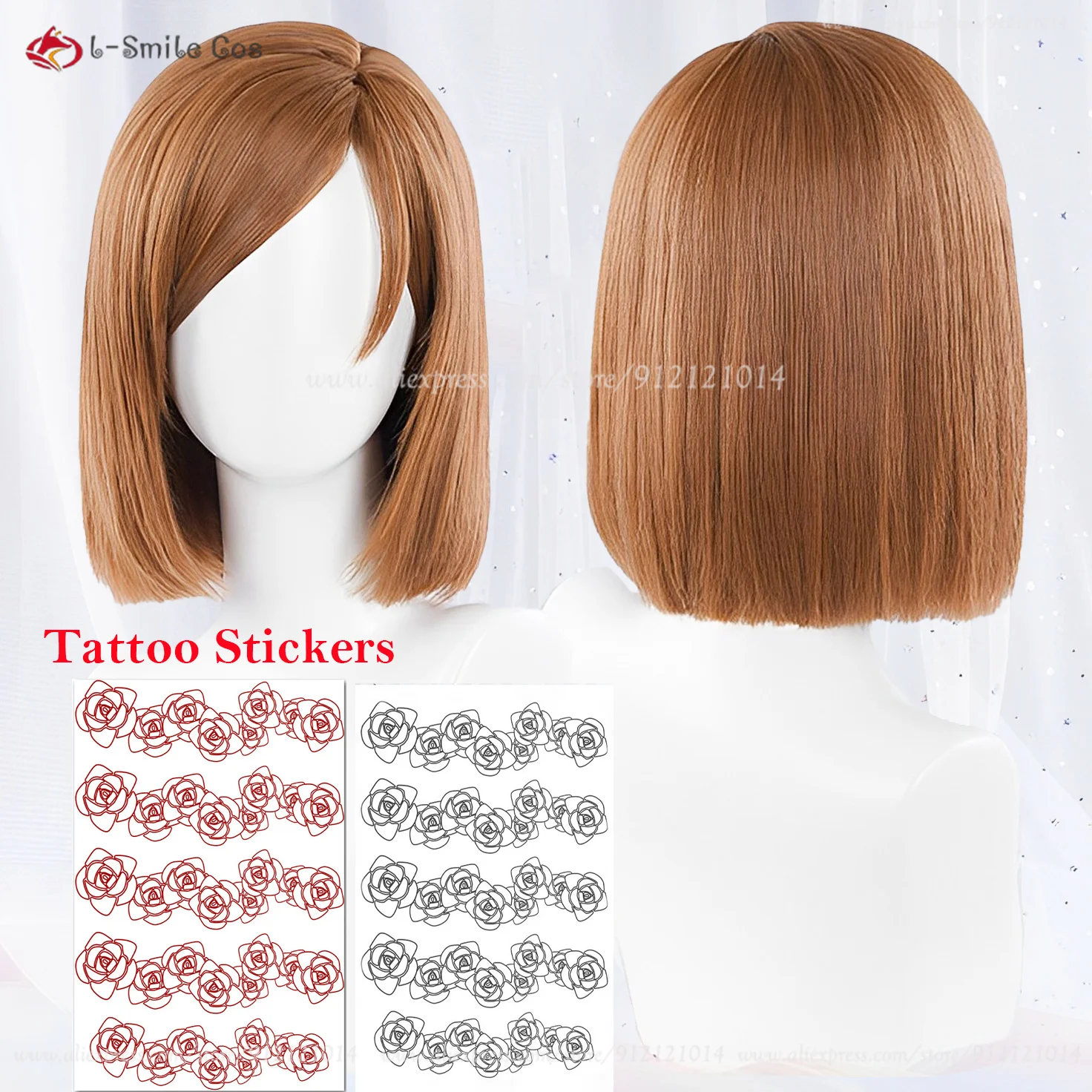 Парик для косплея из аниме нобара кугиса, термостойкие волосы из синтетики, волосы для Хэллоуина с шапочкой