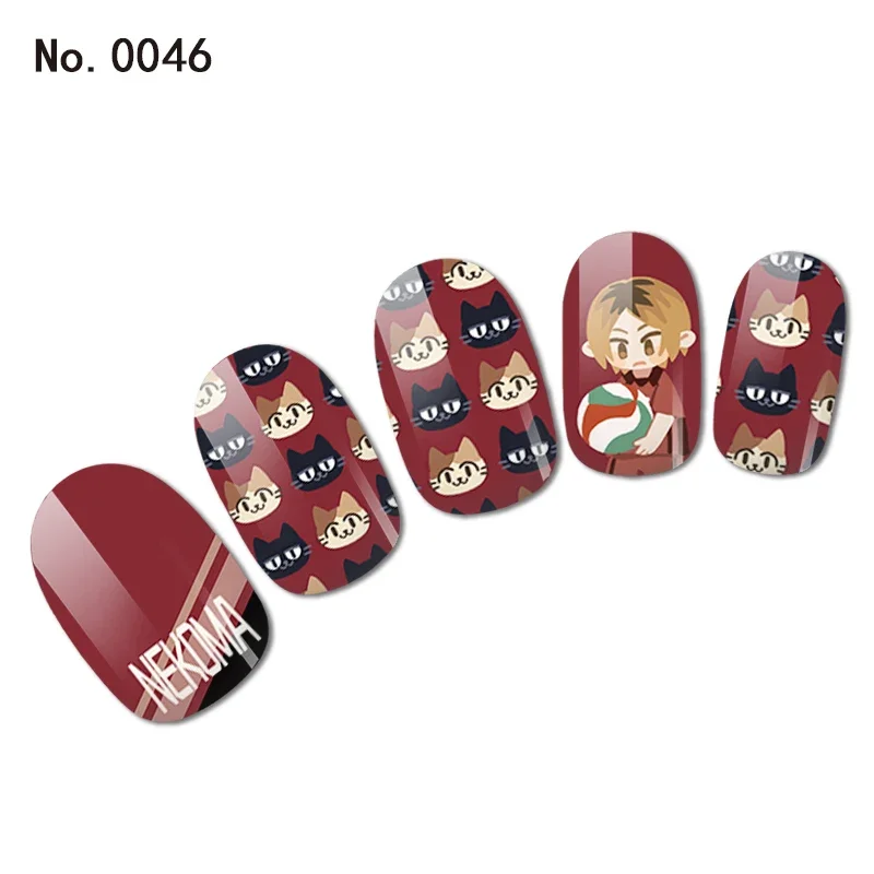 Oikawa Tooru Shoyo Nail Sticker Cute Anime Nail Art Chibi Kawaii Nail Accessories Neko Cat Decal Decoration Supplies Otaku Merch 3