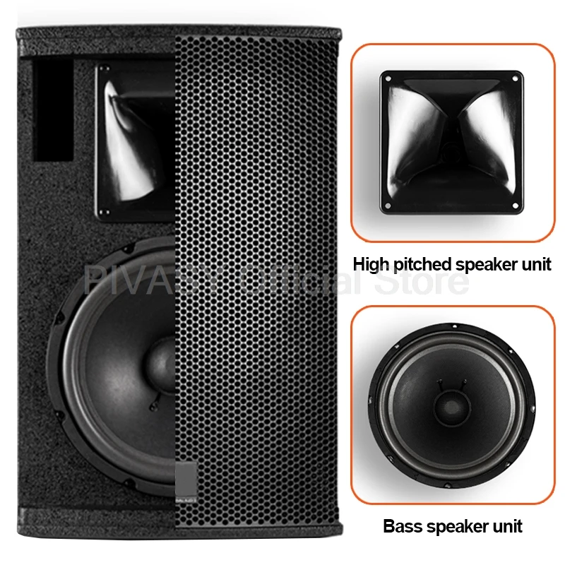 8/10 Inch High Power Bass Speaker Home KTV Card 150/200W Full Frequency Speaker Professional Private Room Conference Bar Audio