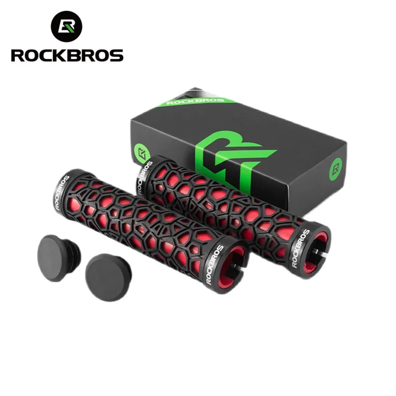 Rockbros Bike Grips Bicycle Handlebar Rubber Lockon Ultraight Mtb Grips Antiskid Shock