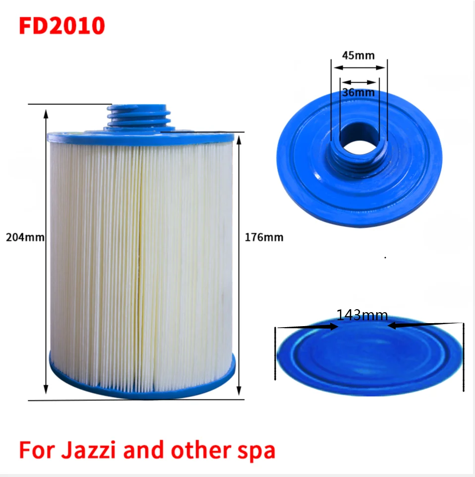 Jazzi pool 2010 version outdoor spa Cartridge filter other spa filtering system 175mmx43mm 50.8mm SAE thread