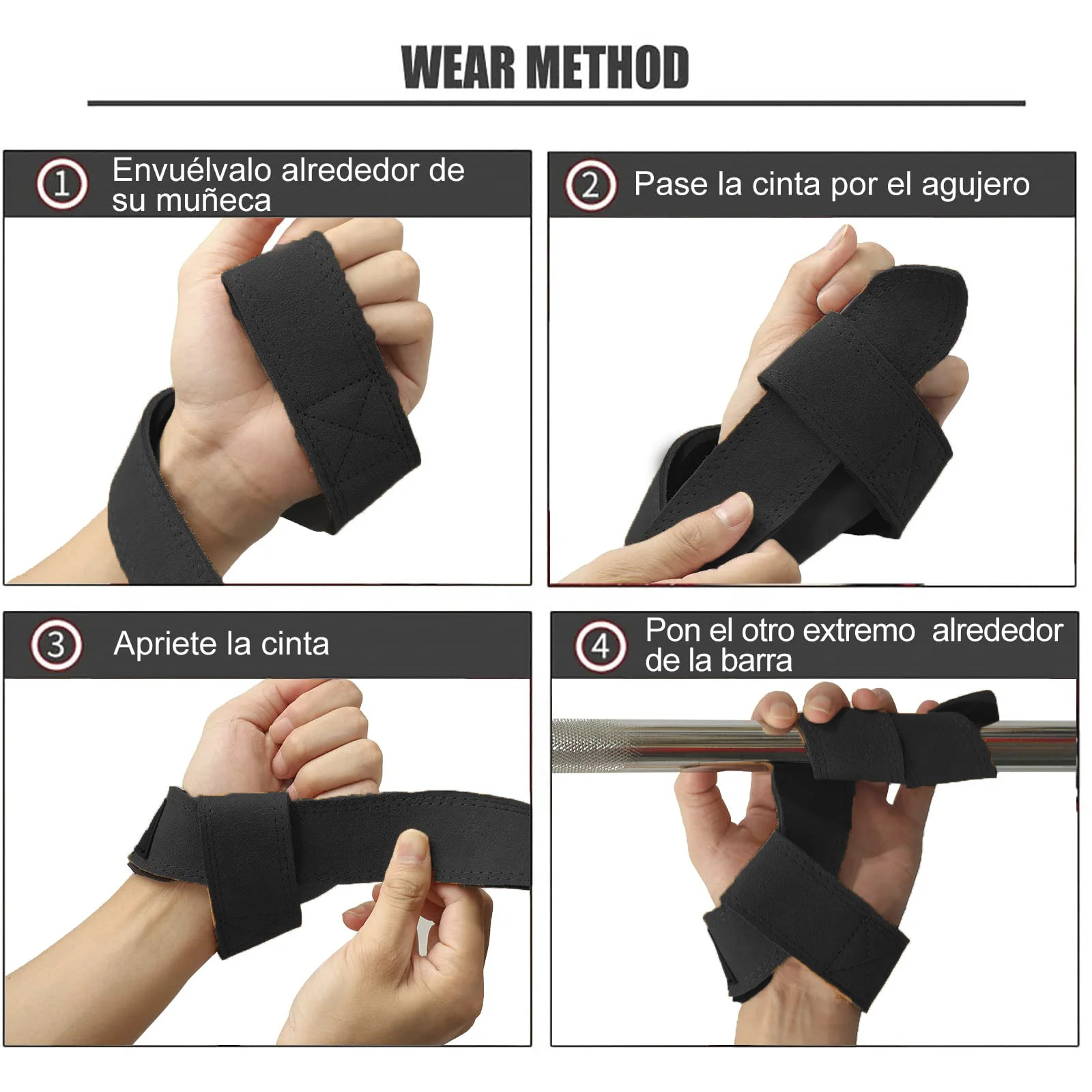 Cotton Weight Lifting Wrist Straps with Neoprene Cushioned Padded Wrist Support Protection Fitness Gymnastics Strength Training