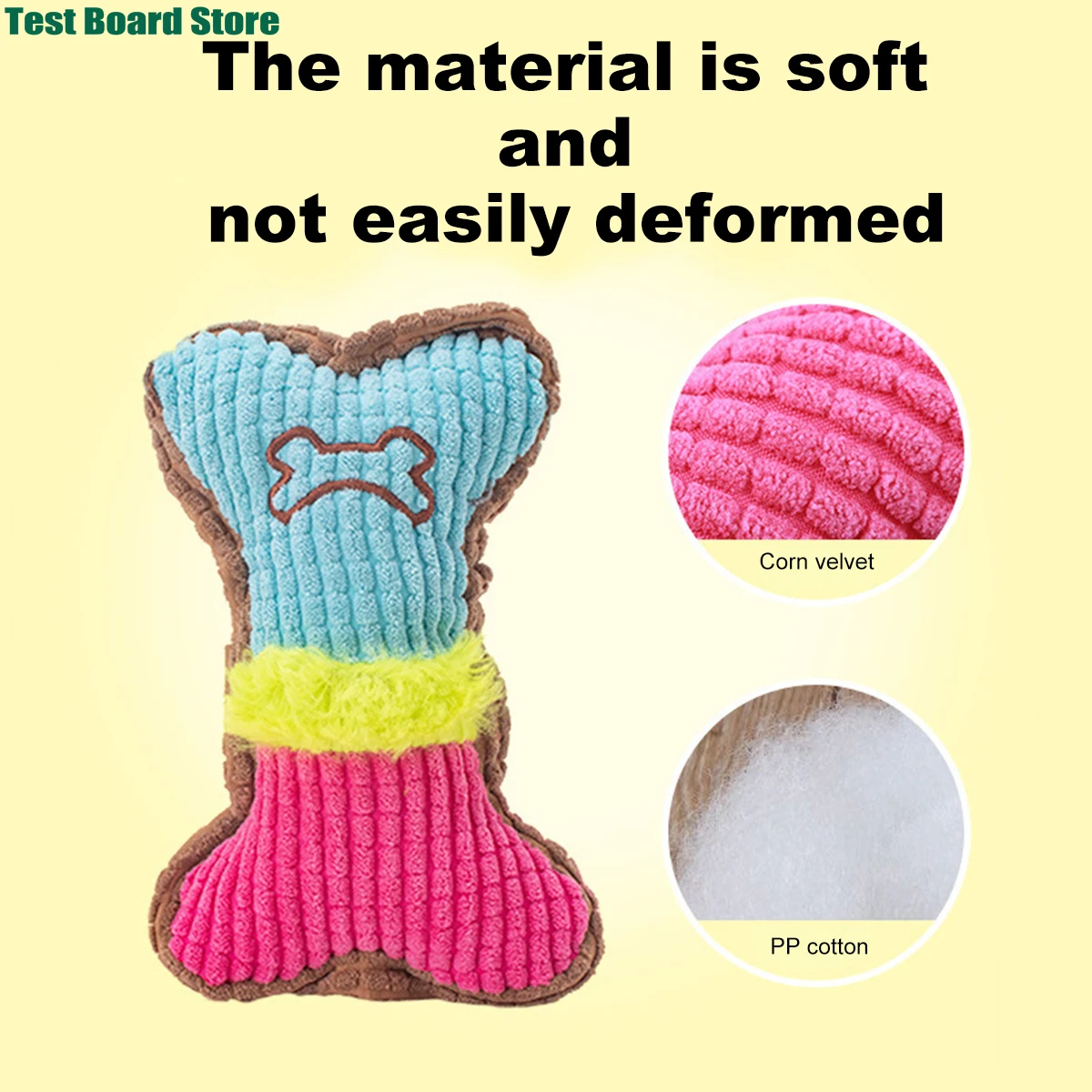 Bone-Shaped Plush Dog Toy 4
