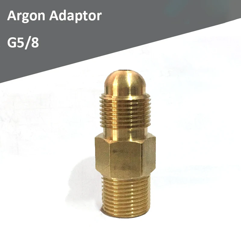 Description Picture 3 of itemG5/8 Male Connector Gas Adapter for Pressure Hose Cylinder Argon Co2 Nipple Gas Inner Wire to Outer Wire Connector
