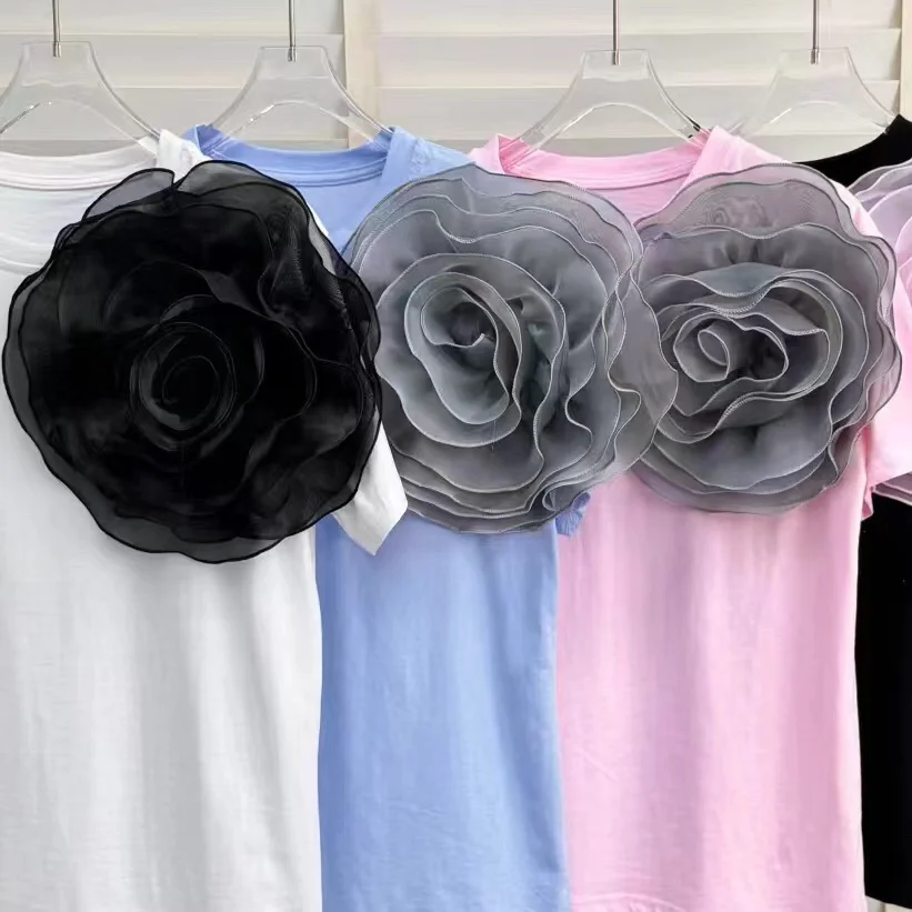 Big Flower Ruffle T-Shirt