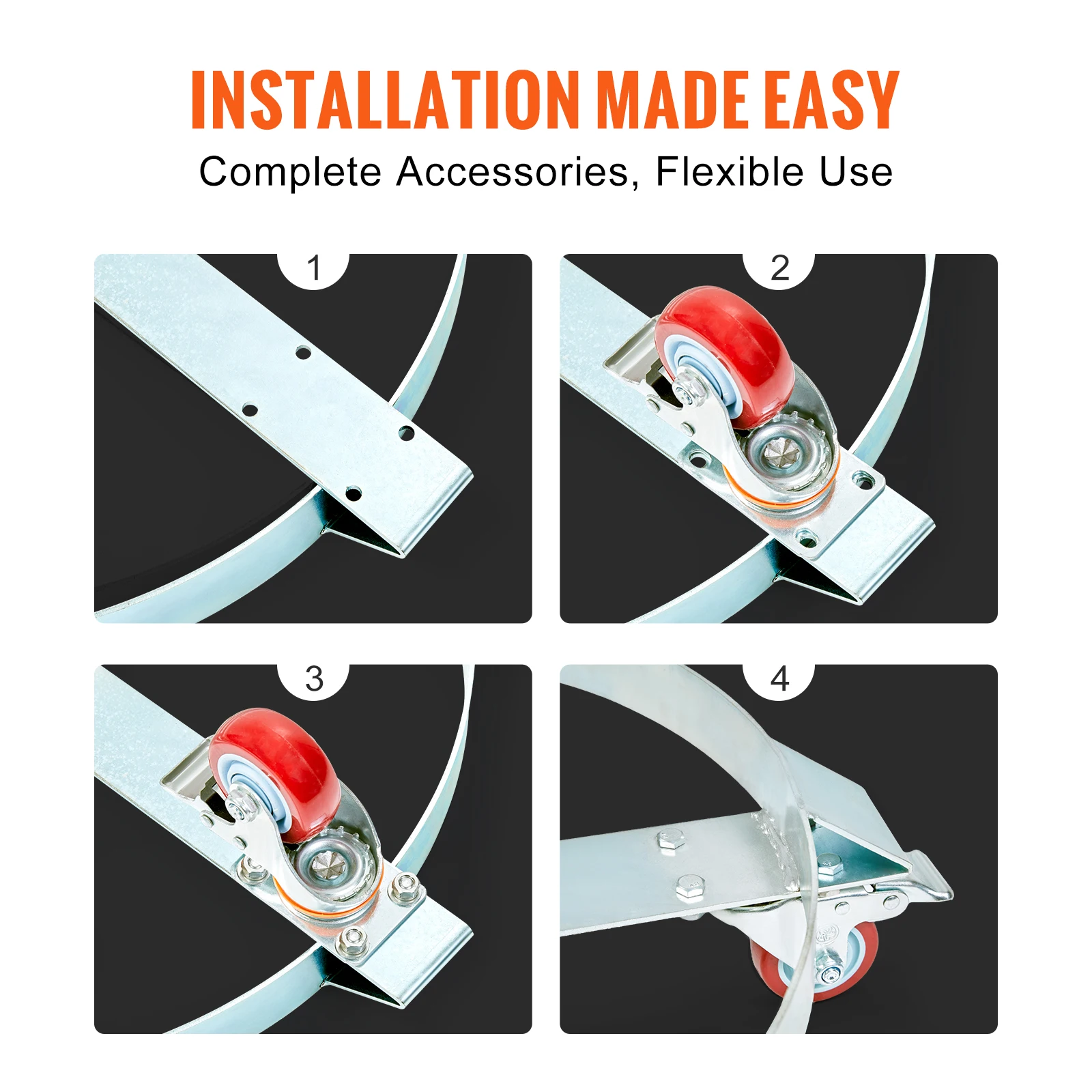 Heavy Duty Steel Drum Dolly for 55 Gallon Barrels