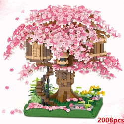 Cherry Blossom Tree House Building Block Set - 2138pcs Deluxe Edition (No Box)