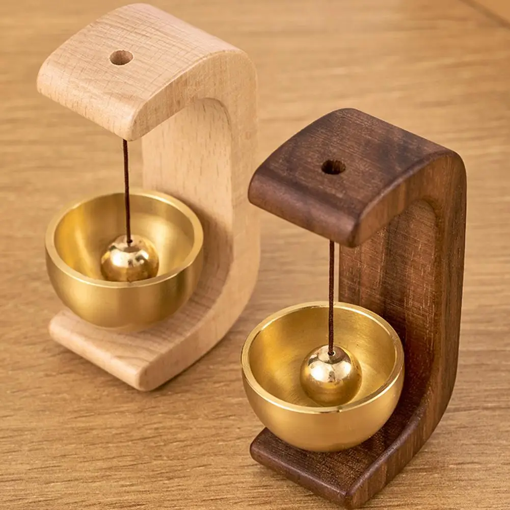 Wooden Chime Bells Wireless Doorbell Entrance Magnetic Decor Home Brass Decor Doorbell Minimalism Home Hanging I4z4