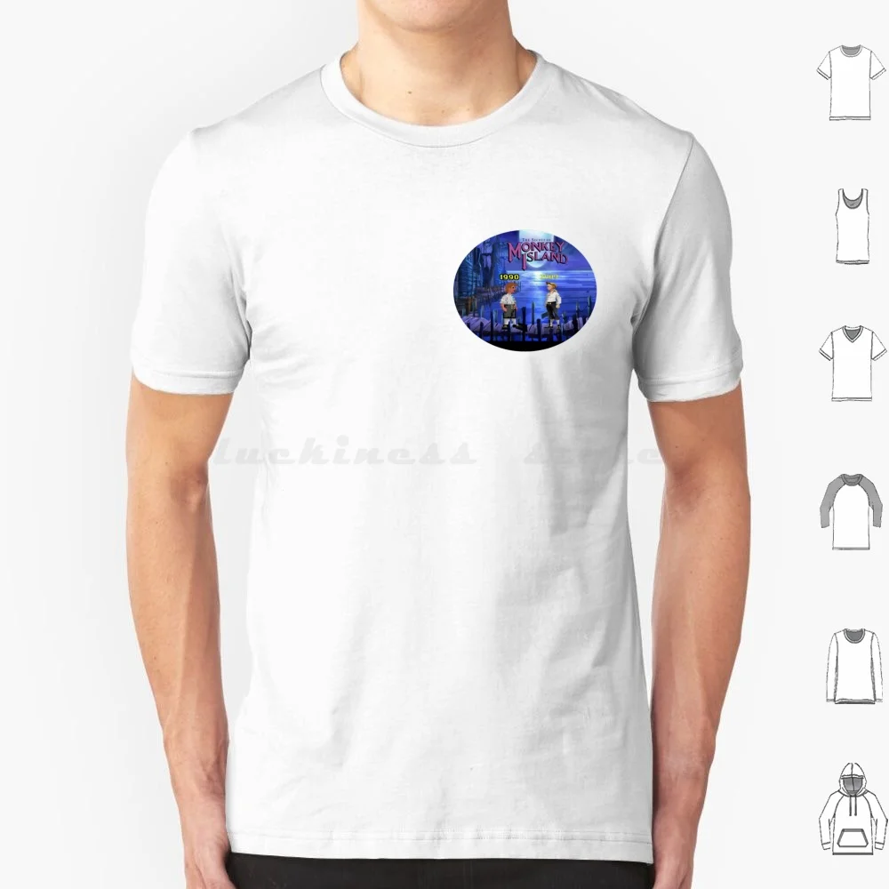 Guybrush 90-09 T Shirt 6Xl Cotton Cool Tee Monkey Island Guybrush Monkey Island Lucas Lechuck Pirate Pixel Threepwood 8 Bit
