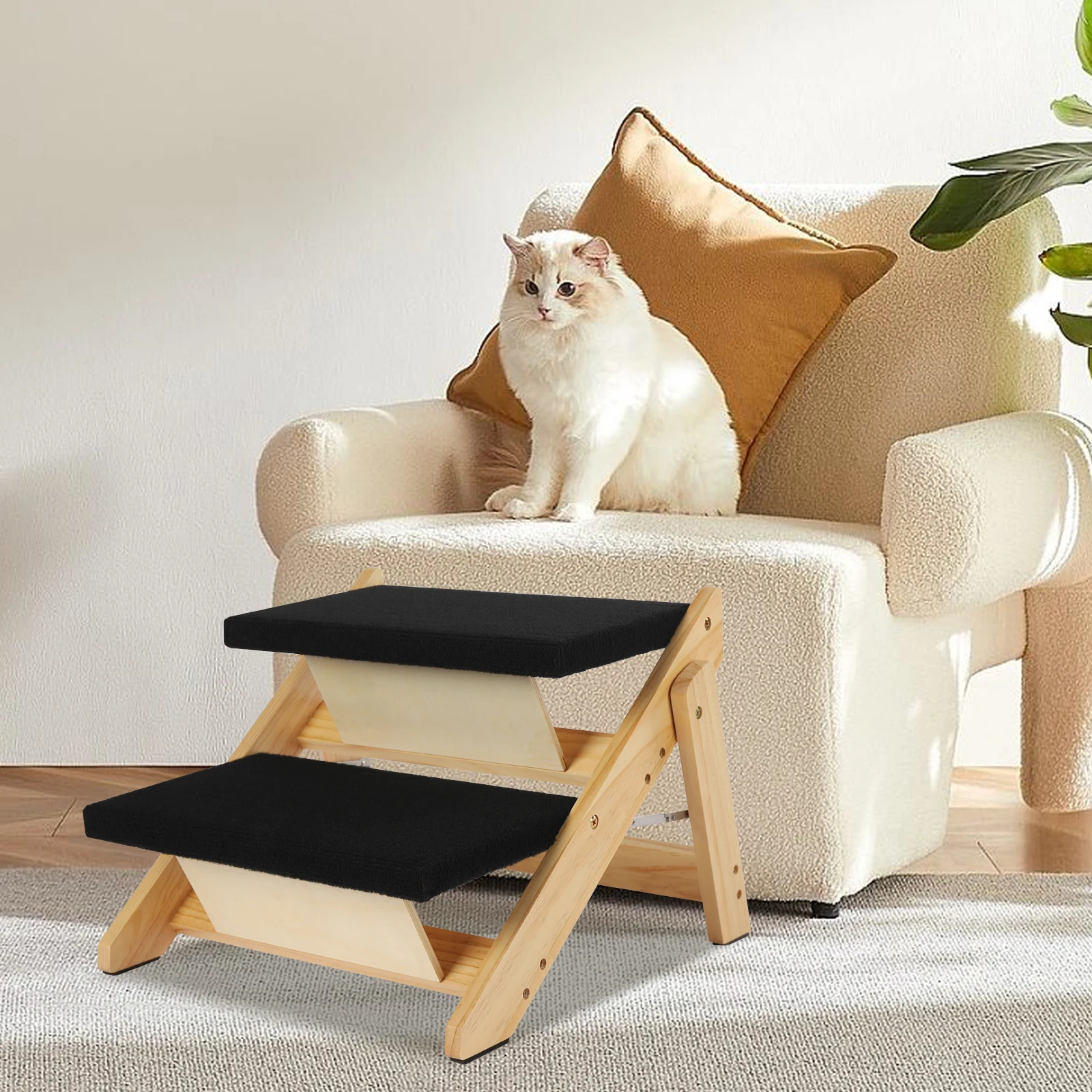 Scala Portatile Per Cani E Gatti Scale Per Animali Domestici In Legno O Gradini Per Animali Domestici 2 Livelli Scale E Rampe Per Cani E Gatti Perfett