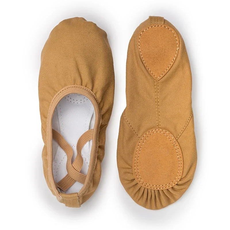 Canvas Ballet Shoes for Women and Children, Soft Soled Dance Slippers, Professional and Training