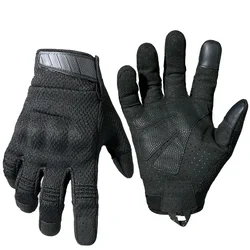Enhanced Outdoor Tactical Non - Slip Touchscreen Protective Gloves - M (Full Finger - Black)