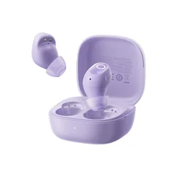 Compact Wireless Earbuds with Extended Playtime and Waterproof Design (Purple)