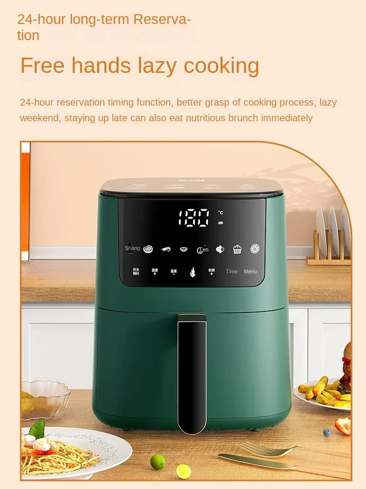 Intelligent air fryer 7L 8L9L automatic large capacity oil-free household multi360°  baking LED touch screen fryeroven 2